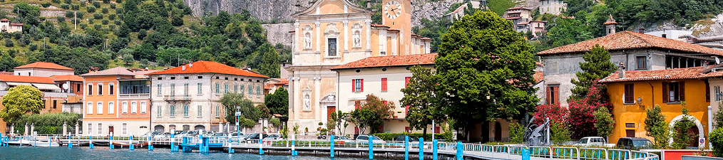 Lungolago di Marone e Chiesa Parrocchiale di Marone dedicata a S. Martino di Tours consacrata nel 1754